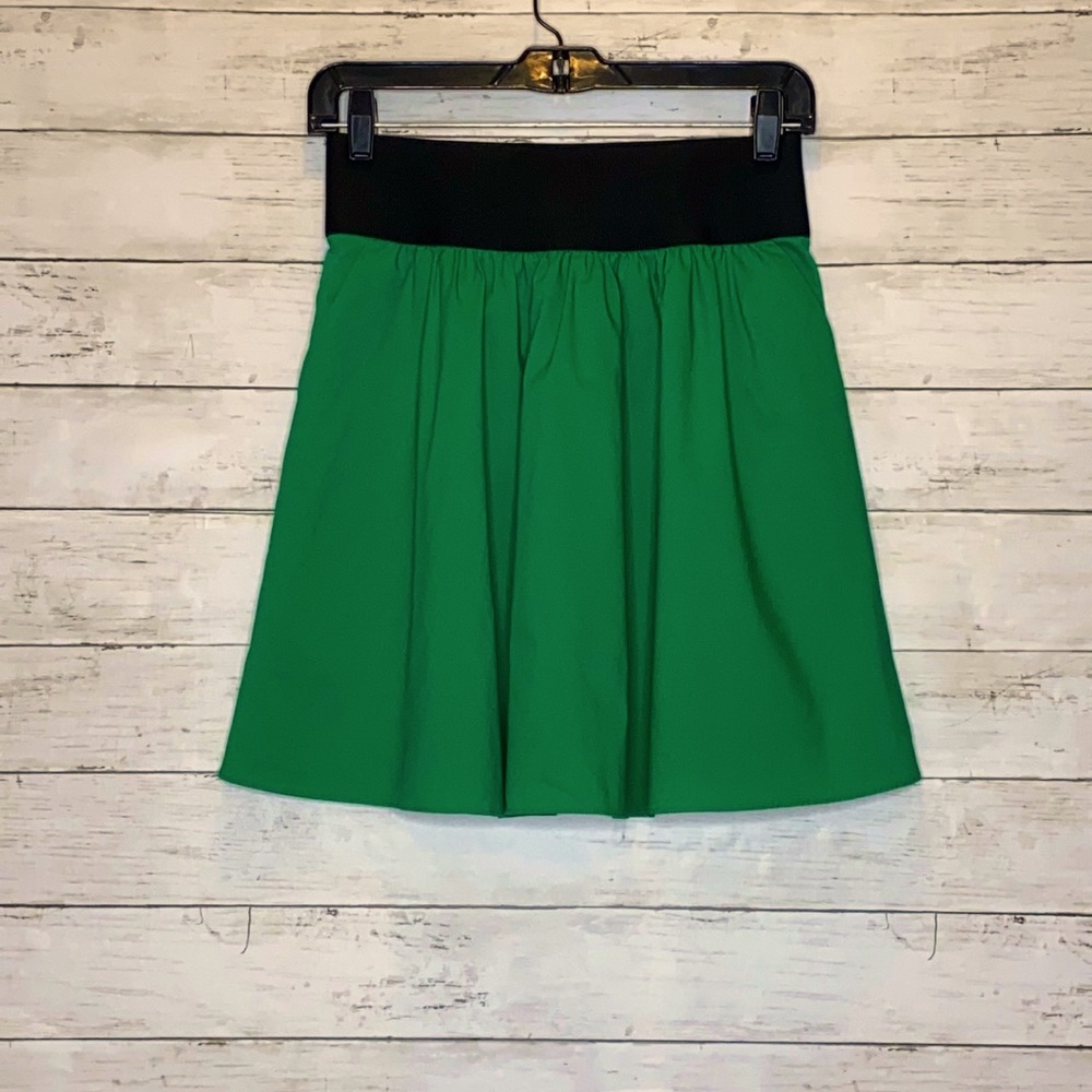 Express Kelly Green Skater Style Skirt